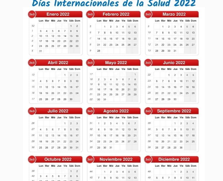 International Health Related Days 2022