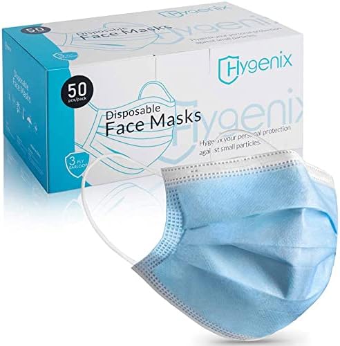 Hygenix 3ply disposable face masks