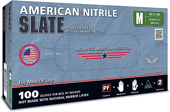 Experience Unmatched Protection with American Nitrile – Slate Powder Free Nitrile Gloves