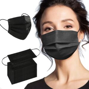Face Mask 100PCS Adult Black Disposable Masks